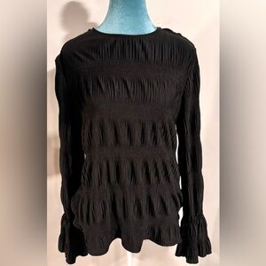 Ladies blouse by Prologue size LG in black poly.